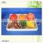 super large fsc certified 2 grids compartments wooden tray