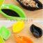 Wholesale Stock Colorful Melamine Resin Leaf Shaped Sauce Dish