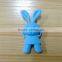 melamine teaching chopsticks with cute rabbit shape silicone helper