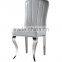Shunde factory stainless steel legs black colour pu/genuine leather dinning chairA867(S)