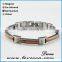 In Stock Stainless Steel Energy Jewelry Double Row Energy Element Silver Gold Plating Bio Magnetic Bracelet