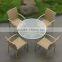 aluminum frame rattan coffee set with round table