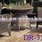 Outdoor furniture patio garden use PE synthetic rattan/wicker dining table and chairs with cushion