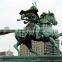 large outdoor copper sculpture bronze samurai statues