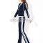 The Summer Of 2015 Manufacturers hot selling Blue with white slim slim leisure two piece sport suit HSS9239