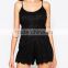 2015 China factory OEM ODM fashionable customized Lace Strappy Romper with Scoop neckline