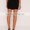 ladies designer skirt suits jersey crepe applique detail mini skirt black