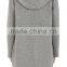 OEM Service Outdoor Winter 100% Wool Grey Long Hooded Wool Coats