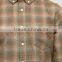 Plus Size Long Sleeve Button Down Collar Mens Pre-Shrunk 100% Cotton Comfortable Casual Khaki Check Printing Shirts