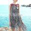 Maxnegio long dress chiffon new style irregular hem chiffon beach dress