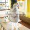 Girls Winter Coats Kids Faux Fur Jackets Children Outerwear Fashion Brand O-Neck Flower Decoration Clothing New 2016