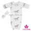 Stylish Little Boys&Girls Clothing Boutique Printing Pattern Baby Outdoor Sleeping Bag With Bow Headband Casual Suit Set