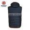 OEM design men's padded vest with pockets down waist