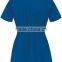 New Inset V-Neck Four Pocket Scrub Top with Back Elastic