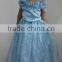 2016 Instyles Blue Elsa Costume Costplay Party Princess Girls Dresses Age 6-7