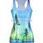 Top Fashion Women's Sublimation Printed Sleeveless T Shirt Vest Tank Tops Sports Clothes