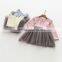 New Style Button Solid Color Kids Baby Girls Tutu Dress
