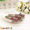 8.5cm Bronze Embossed Pattern Crystal Bead Lotus Metal Purse Clutch Frame