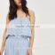 Anly female casual sleepwear spaghetti loose fit hollow-out womens rompers wide leg jumpsuits