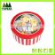 New product 2016 round flower box cookie tin can promotional food gift tin box