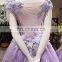 LS00168 short purple baby girls dress latest designs flower girl children evening dress