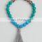 Gem stone beads tassel bracelet