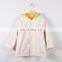 PUKR17003 Hot Selling Kids White Custom PU Rain Coat Children Windbreaker For 2-10 Y