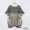 Women Design Sleeveless Jacquard Knitting Hooded Poncho