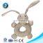 Musical stuffed plush deer baby hanging rattle toy for kids fashion custom LOGO cute soft toy plush animal baby teething toy