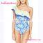 2017 Fashion One Shoulder High Cup One Piece Swimwear Women Sexy