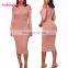 Fashion Design Cold Shoulder Knitting Sweate Sexy Bodycon Party Midi Dress