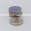 New style empty cute small flat round cookie tin box can with handle