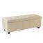 Leather Ottoman Bench with Storage for Living Room Furniture-HL-6022-1
