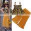 Children's clothing hot-selling girls summer 2-piece sunflower sling baby shirt + wide leg pants trendy children's clothing