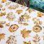Autumnal Breeze Shimmer Fall Yellow Leaves Damask Printed Fabric Wholesale Tablecloth Table cloth
