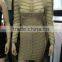 Summer dress gray black beige khaki long sleeve mesh sey party women beading bandage Dress Bandage Bodycon Women Wearing