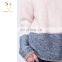 Women Loose Color Combination Knitted Sweater Boat Neck Sweater Knitted Pattern