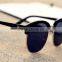 2016 round frame oversize cat eye reflective UV400 sunglasses
