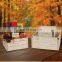 Wholesale unfinished small wooden apple crates for crafts set of 3