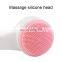 Stand-up double sided facial cleansing brush case soft hair silicone manual facial deep cleansing brush