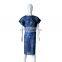 Good quality non woven PP SMS short sleeve patient gown manufacturer