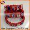 Wood bracelet with epoxy logo sticker