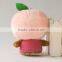 Wholesale Soft Keychain Manufctures in China/ Plush Fruit Keychain Pink Peach/ Soft Toy Mini Keychain Peach Doll