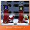 Red Painting Ceramic Christmas Village LED Light Houses With Santa Or Snowman