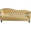 Button Tufted Upholstered leather Sofa