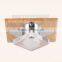 simple wooden with glass ceiling light