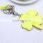 High End New PU Crystal Leaf Flower Pendant Key Chain WithTassel Women Bag Accessories Fashion Jewelry