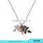  Express Silver/Gold/Gunblack Leaf Pendant Jewellery Women Men Necklace Set