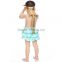 Wholesale Baby Clothes Aqua With Gold Polka Dot Bubble Rompers Ruffle Baby Onesie