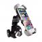 Never Fall Down Metal Universal Smart Phone Golf Cart Stroller Scooter Bike Mount for 3.5-5.5" Phone Bicycle Holder with Strip